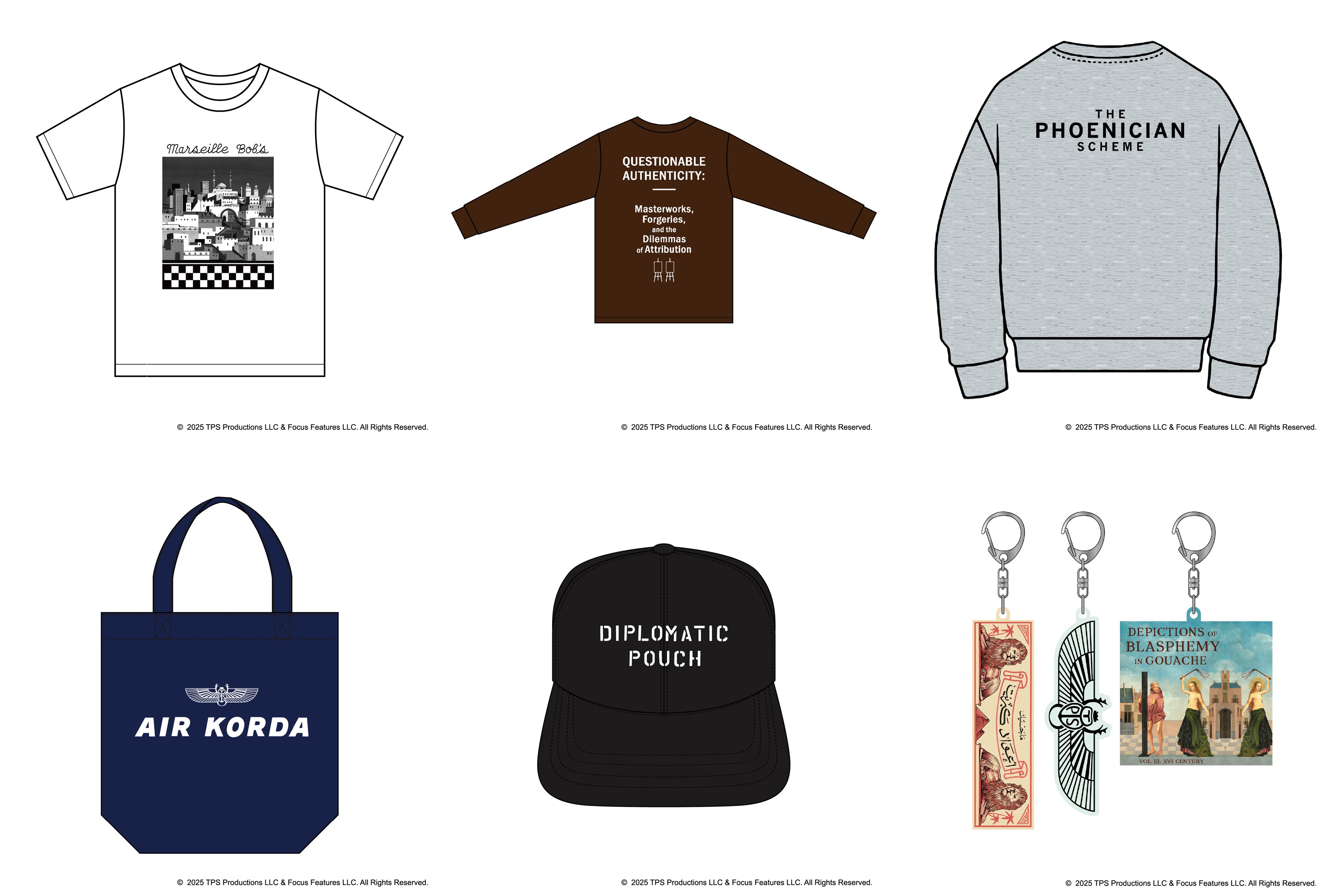 映画『ザ・ザ・コルダのフェニキア計画』 オリジナルTシャツ Tシャツにトートバッグ『ザ・ザ・コルダのフェニキア計画』オリジナル